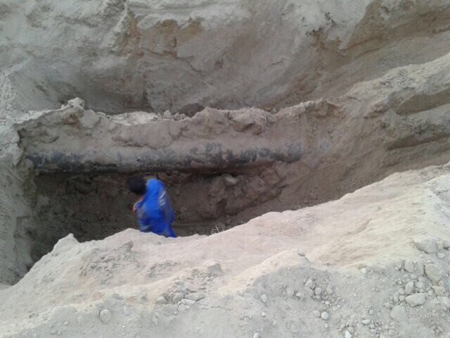ترمیم پوشش خط لوله در محدوده روستای دشت زر ، منطقه خلیج فارس انجام شد ترمیم پوشش خط لوله در محدوده روستای دشت زر ، منطقه خلیج فارس انجام شد