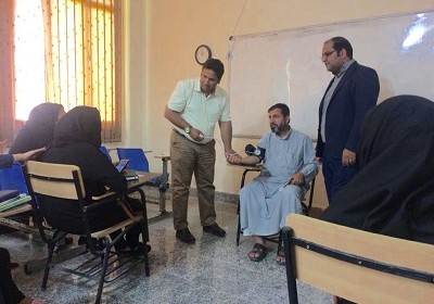 برگزاری دوره آموزشی اندازه گیری فشار خون برای دانشجویان برگزار شد توسط کانون دانشجویی هلال احمر دانشگاه پیام نور خمیر