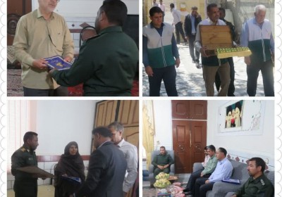 به مناسبت هفته دفاع مقدس با خانواده های شهدای شهرستان کهنوج دیدار کردند