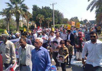 راهپیمایی روز قدس مردم بندرعباس به روایت تصویر